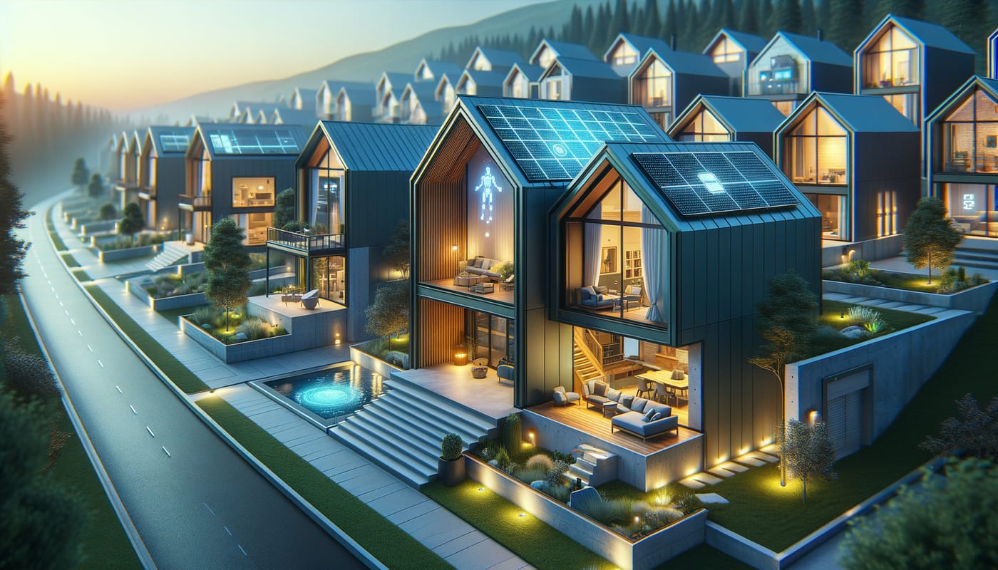 Photorealistic contextual image for: AI Innovations in Roofing and Siding: Building Smarter, More Resilient Homes