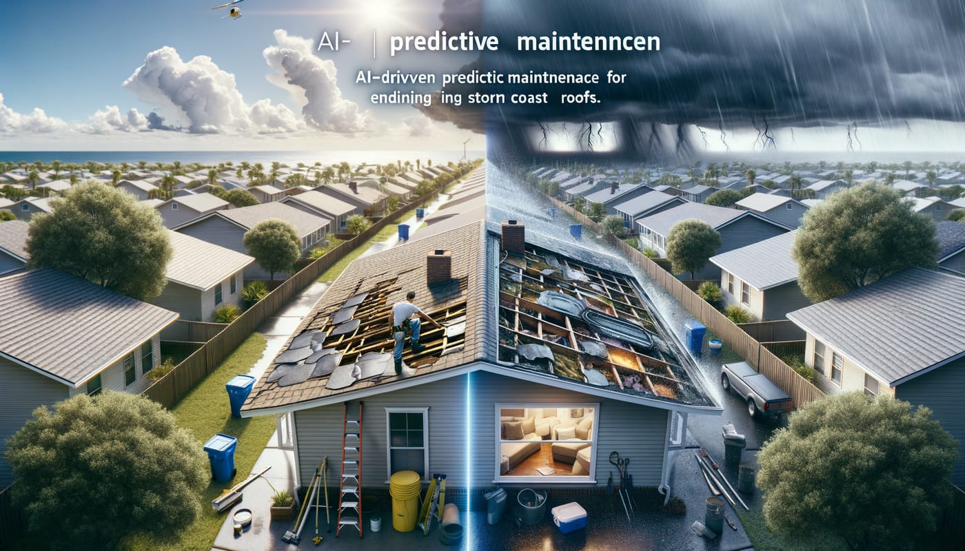 Photorealistic contextual image for: Gulf Coast Roofs: AI-Driven Predictive Maintenance for Enduring Storm Resilience