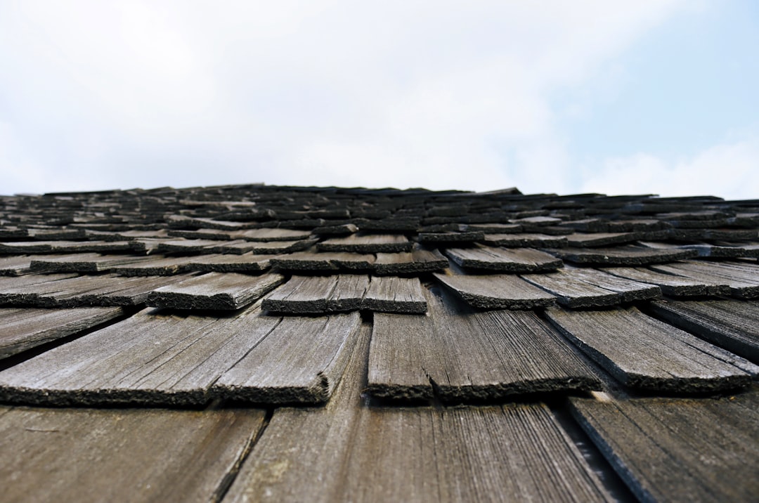 Roofing contractor inspecting roof